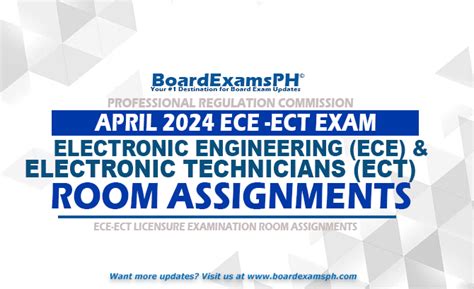 ROOM ASSIGNMENTS: April 2024 Electronics Engineer .